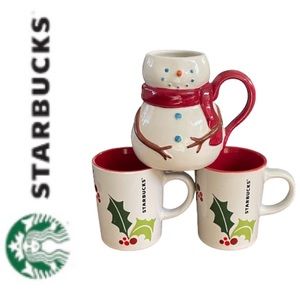 STARBUCKS➕CHRISTMAS SET OF 3 Kids Mugs